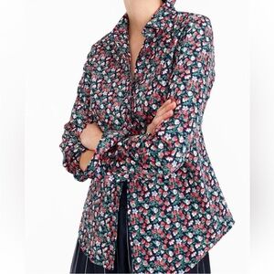 J. Crew Liberty Fabric Floral Button-Up Shirt size 4